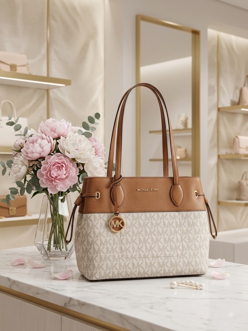 Michael Kors Marina Large Drawstring Tote